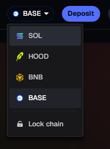 Axiom Trade Chain selector